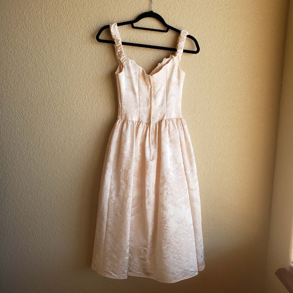 Jessica McClintock GunneSax Vintage Semi-formal Dress Brocade Size 3/4 - Picture 2 of 16